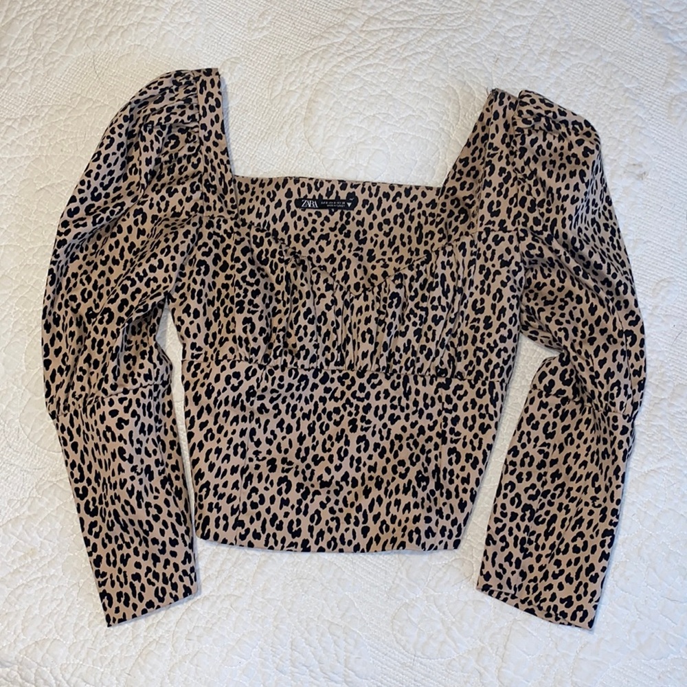 Cheetah Print Sweetheart Zara Top